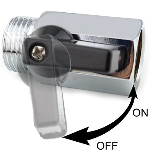 Yoo.mee Shut-Off Brass Ball Valve 1/2'' Standard Connections With Polished Chrome Finish #TOP4