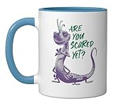 Disney Pixar Monsters, Inc. Randall Are You Scared Yet Ceramic Mug, Blue/White