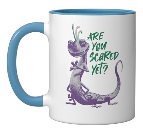 Disney Pixar Monsters, Inc. Randall Are You Scared Yet Ceramic Mug, Blue/White