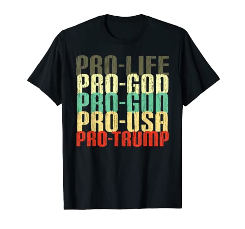 Cadeau républicain pour les élections Trump 2020 de Pro Life God Gun USA T-Shirt