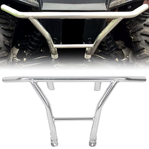 Hecasa Rear Bumper Brush Guard Compatible With 2008-2014 Polaris Rzr 800 Rzr-S 800 Rzr-4 800 Silver Aluminum #TOP22