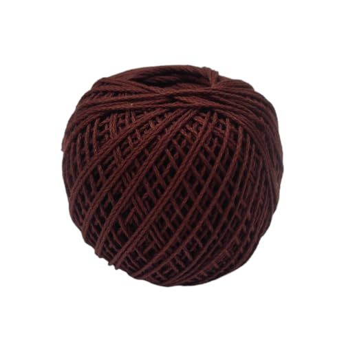 Image of Prapti Handicrafts 3ply Cotton Crochet and Knitting Thread Yarn for Craft Project (Coffee), Brown