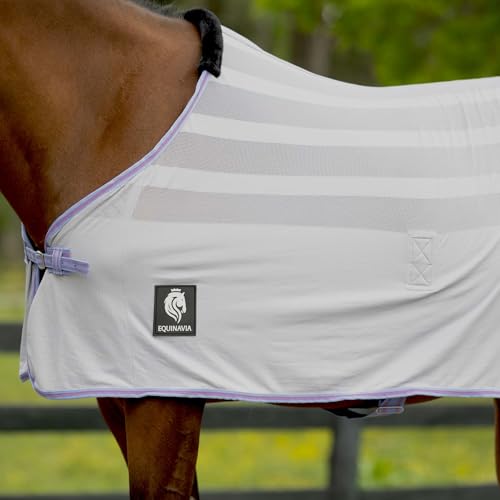 Image of Equinavia Sefyr Breathable Lightweight Cooling Scrim Sheet - Grey /Orchid Mist - M