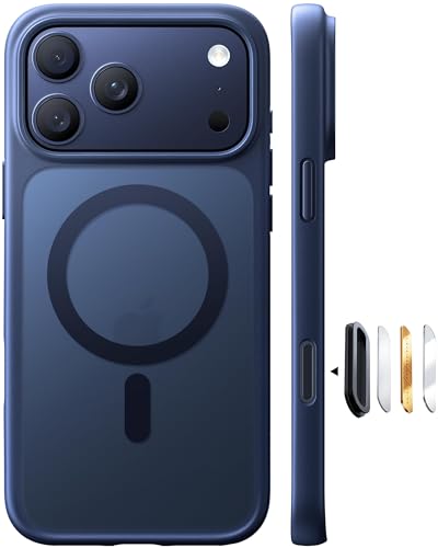 Coque iPhone 17 Pro Max texture antidérapante TORRAS Guardian bleu voyage