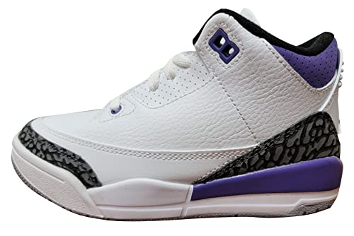 Little Kid's Jordan 3 Retro Dark Iris Wht/Black-Dark Iris (DM0966 105) - 12.5