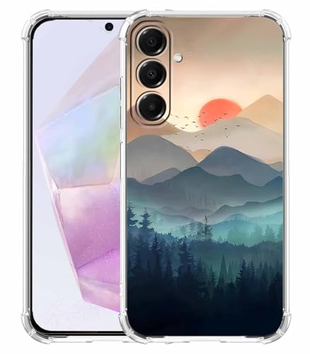 Coque Samsung Galaxy A35 silicone transparente motif paysage naturel protection souple