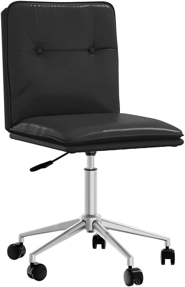 vidaXL Dining Chair Black Faux Leather, Dinner Chair, Kitchen Chair, Dining seat, Chair, Living Room Chair, Accent Chair, Side Chair, Restaurant Chair