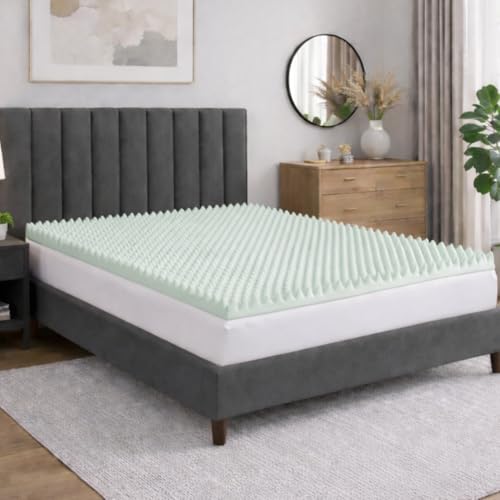 1-Inch Egg Shell Foam Mattress Topper (Twin Green)
