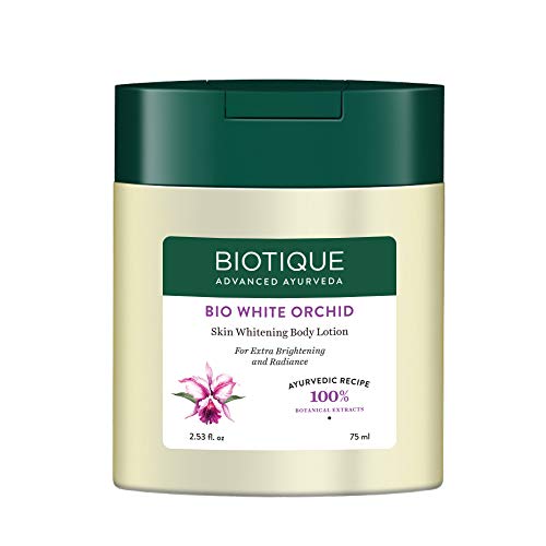 Biotique White Orchid Skin Brightening Body Lotion for Normal Skin, 75ml