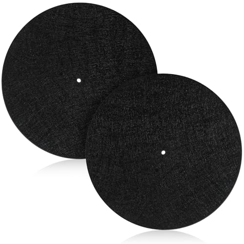 Turntable Slipmat Slip Mat Vinyl Black Slipmats for Vinyl-Turntable 12 In Anti-Slip & Anti-Static Turntable Mat for Home Records Players Vinyl Records Pad Accessory