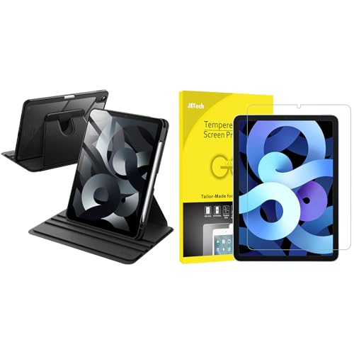 Coque rotative iPad Air 5/4 JETech anti-rayures pour protéger écran et ranger stylet