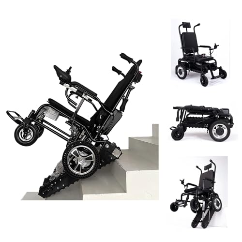 Feoffey Silla Eléctrica para Subir Escaleras Plegable – Elevador Automático para Discapacitados y Ancianos – Ligera, Portátil y Segura con Freno Automático – Ideal para Hogar, Viajes y Emergencias