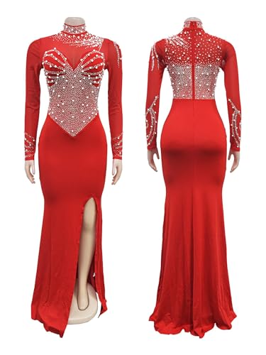 Image of Figdaw Rhinestone Embellished Formal Gowns and Evening Dresses for Women 2026