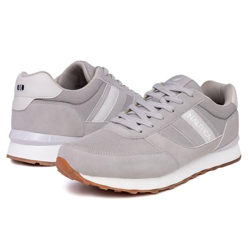 Image of Nautica Men's Lace-Up Sneakers - Casual, Stylish, and Comfortable for Walking