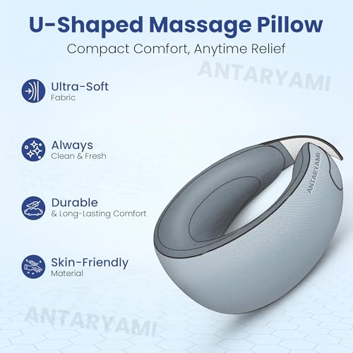 Image of Neck Massager with Heat | Pain Relief Deep Tissue, Intelligent High-End Shiatsu Vibrating Massage | Electric Massager for Neck Relaxation, Wireless Massager for Home and Office (blue)