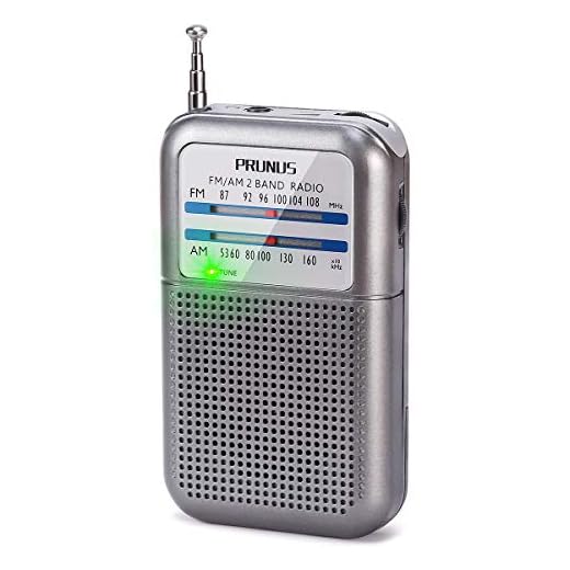 PRUNUS DE333 Radio Portatil Pequeña, Transistores Radio FM Am con Excelente Señal, Mini Radio de Bolsillo, Sintonizador con Indicador, Radio Pilas Pequeña Funciona con AAA Pilas Intercambiables.