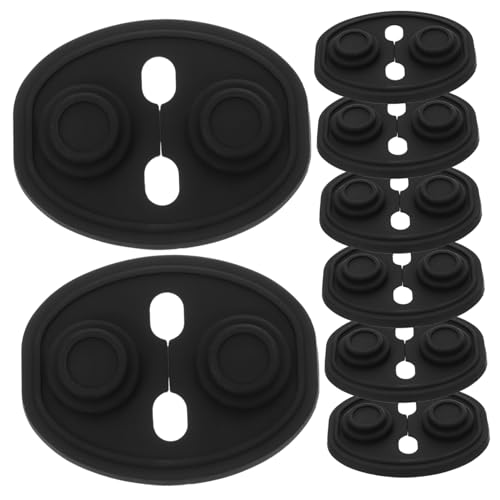 KOCKSHION 8pièces Housse De Silicone pour Serrure De Porte De Véhicule Coussinets De Protection Tapis Anti-Vibrations pour Voitures Couleur Noire Conception