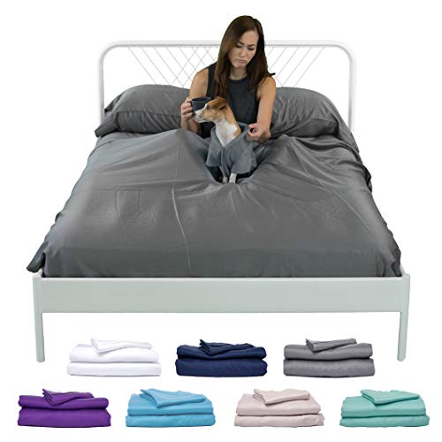 Sheets & Giggles 100% Eucalyptus Lyocell Sheet Set. Versus Cotton or Bamboo, Our