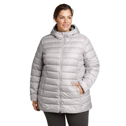 Eddie Bauer Women's CirrusLite Down Parka, Lt Gray, Medium