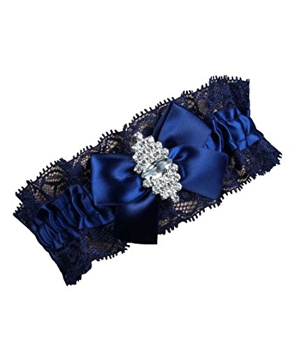 Debbie's Bridal One Piece Garter For Wedding And Prom Bridal Garter Navy Blue #TOP5