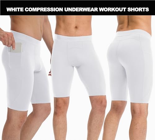 SPVISE Shorts de compressão masculino elastano esportivo para treino, corrida, academia, roupa íntim