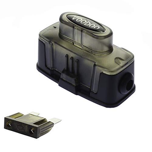 Maxi Fuse Holder Fuseholder Voodoo 4 6 8 Gauge Inline 70 Amp (1 Pack)