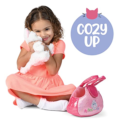 Prextex My First Little Cat Plush Playset - Cute Carrier Purse Bag With Soft Plush Cat #TOP2