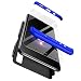 Produktbild Kompatibel mit Samsung Galaxy A7 2018 Hülle,360 Grad Full Body Handyhülle+ Panzerglas Schutzfolie 3 in 1 Ultra Dünne PC Hardcase Harte Schutzhülle Komplett Rundumschutz Hülle Tasche Case,Blau,Schwarz