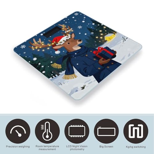 Báscula digital de baño BTCOWZRV con pantalla LCD miniatura 3