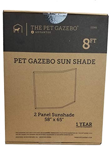 Advantek Pet Gazebo Outdoor Reversible Nylon Sun Shade with 4 Ball Ties, 8ft - Thumbnail 7