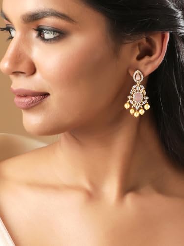 Image of Rubans Chandelier Earrings Traditional Festive Jewellery Gift for Women & Girls