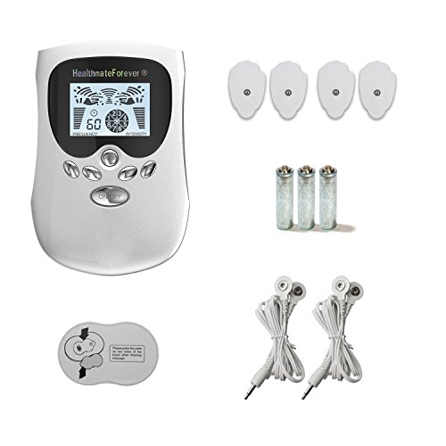 FDA Cleared HealthmateForever TENS Unit PM8IS (White) 8 Mode Two outputs OTC Pain Relief Massager Back Pain