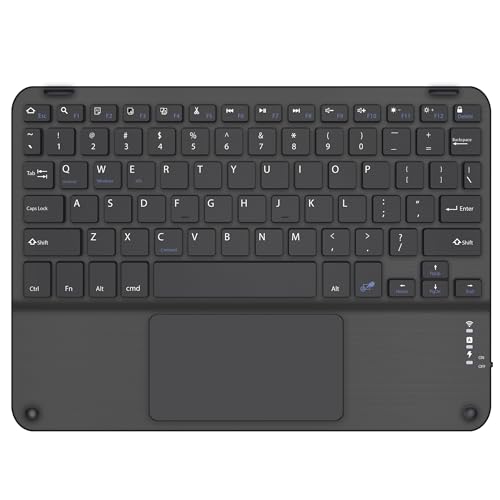 Image of BoxWave Keyboard Compatible with XP-Pen 24 Drawing Display (FHD) - SlimKeys Bluetooth Keyboard with Trackpad, Portable Slim TouchPad - Jet Black
