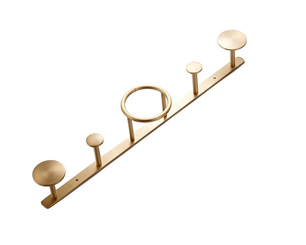 Portemanteau moderne pour mur solide | Patère dorée gain de space 50cm