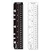 Chris-Wang 2Pcs Black/Clear Plastic Page Marker Pouch Pagefinder Measuring Today Ruler for A5 Size 6-Hole Binder Notebook
