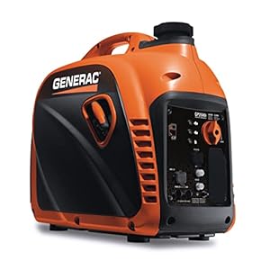 Generac 8251 GP2500i 2,500-Watt Gas Powered Portable Inverter Generator – Compact and Lightweight Design with Parallel Capability – Produces Clean, Stable Power – COsense Technology – CARB Compliant