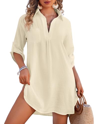 Image of Ekouaer Swimsuit Coverup for Women Bathing Suit Cover Up 2026 Summer Beach Vacation Outfits