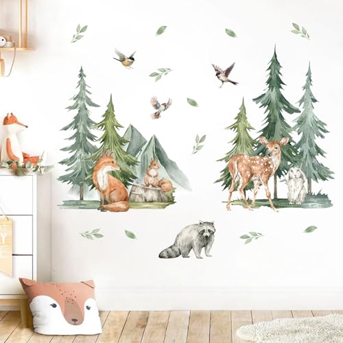 Vinilos Decorativos Animales Bosque 35x12 pulg Mfault miniatura 6