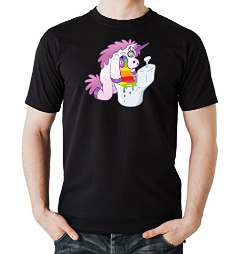 Certified Freak Hurling Unicorn T-Shirt Nero