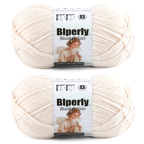 Image of Skinny Chenille Yarn for Crocheting, #2 Brown Thin Baby Blanket Plush Yarn