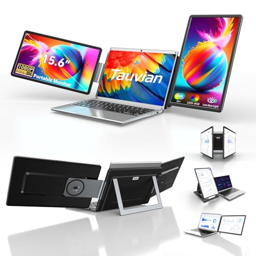 Image of 15.6 inch Laptop Screen Extender, Portable Triple Monitor for Laptops | FHD 1080P, USB-C /HDMI, Plug & Play, 120% sRGB, Low Blue Light, Detachable Monitor Extender for Wins /macOS 13.3 inch-17.3 inch