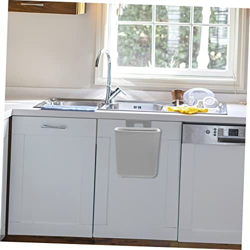 Caneca de basura rectangular para puerta de gabinete gris miniatura 7
