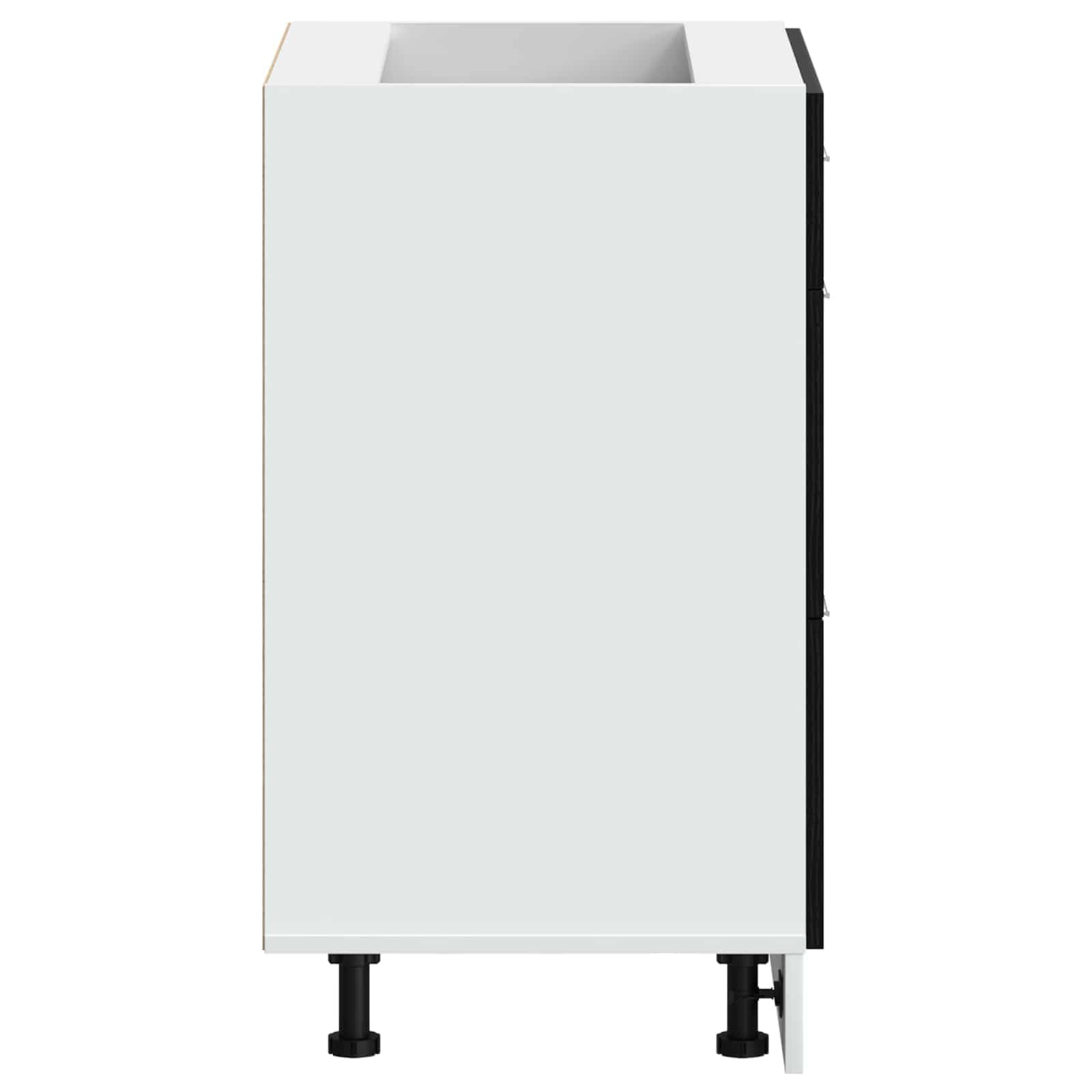vidaXL Meuble de Cuisine Bas avec tiroir Chêne Noir 60 x 46 x 81,5 cm, Armoire de Cuisine Moderne, Design rectangulaire, Grand Espace de Rangement, matériaux résistants, Style Contemporain