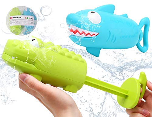 売り値価格 水鉄砲 おもちゃ 2点セット 水遊び用おもちゃ お風呂 超強力飛距離 エアー圧縮式 高性能 強力飛水 ウォーターガン 子供 赤ちゃん 大人用 水玩具 夏定番 海 プール かわいい ワニ サメ Joygrow サープラ