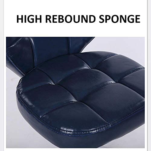 Taburete Giratorio Oficina sobre Ruedas,Taburete Hidráulico de Salón con Asiento de Cuero Sintético Negro,Altura Regulable 45-59 cm,Peso Soportado 160 Kg,Taburetes de Guitarra for Oficina Taller/2223