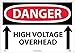 D472RC - Voltage OSHA Danger Signs, Rigid Plastic, NMC - Material : Rigid Plastic - Each