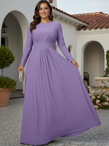 Image of KOH KOH Womens Long Sleeve Flowy Modest Elegant Evening Maxi Dress Gown