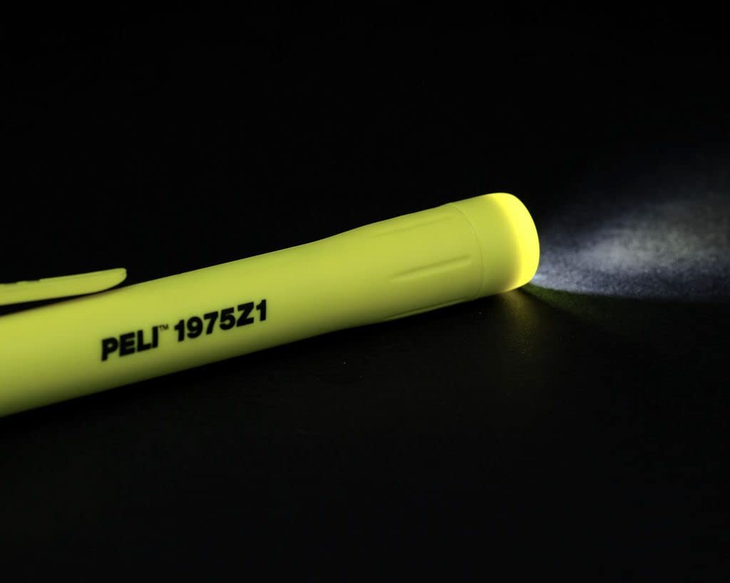 PELI 1975Z1 Mitylite, Torcia Premium Tascabile A LED Omologata Per La Sicurezza ATEX Zona 1, Alta Qualità Per L'Industria, L'Artigianato E I Vigili Del Fuoco, IP68 Resistente All'Acqua, Colore: Giallo