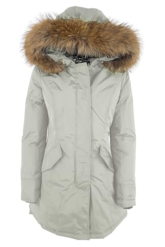 JOPHY & CO. Parka Hiver Femme Manteau à Capuche et Véritable Fourrure (cod. 881092), Mastic Maps,...