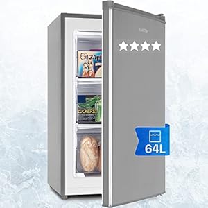 Klarstein Garfield Freezer 4 Stars – Freezer, Small Freezer, Upright Freezer, 80W, 2 Drawers, Class A+, 3 Levels, Deep…